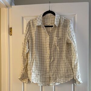 Treasure & Bond Black and White Grid Shirt